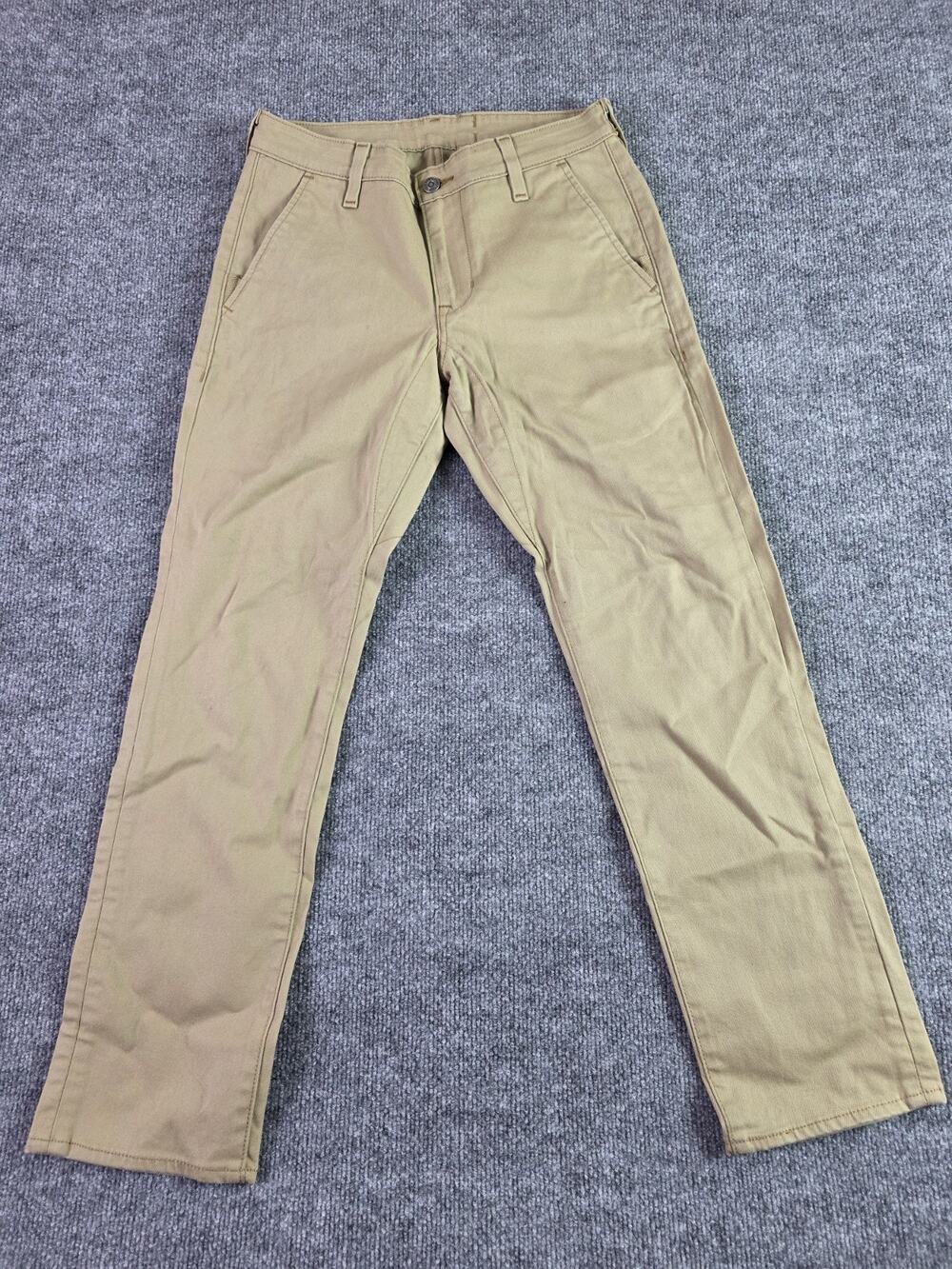 Levis Mens 31x28 Beige Pants Straight Leg Khaki Slacks White Tab
